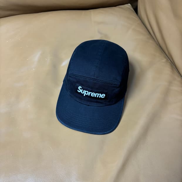 슈프림 캠프캡 모자 박스로고 블랙