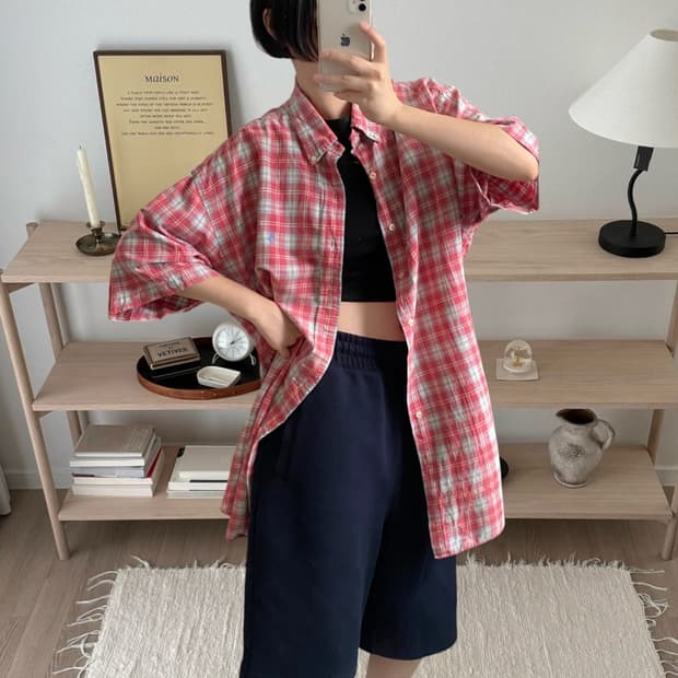 폴로 랄프로렌 1/2 체크 셔츠 (Man 3XL) AB0789