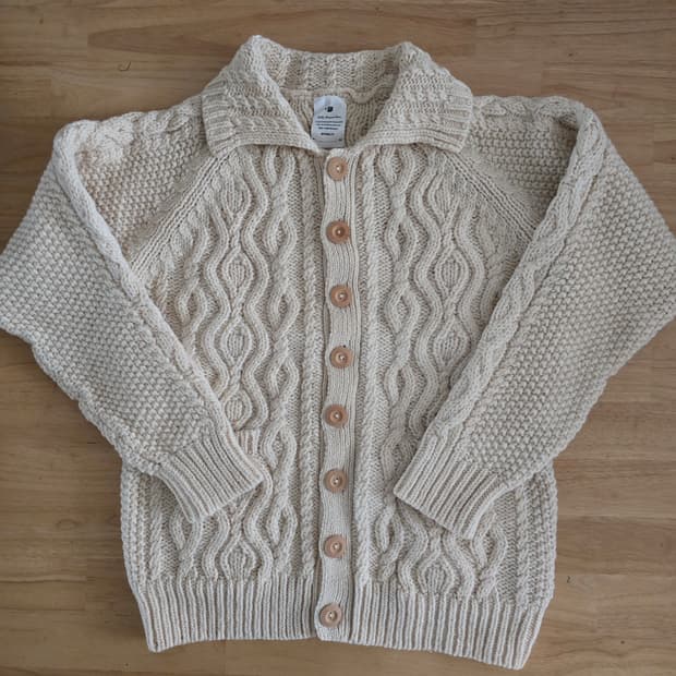 URBAN RESEARCH DOORS 핸드크래프트 울 케이블 가디건 (3