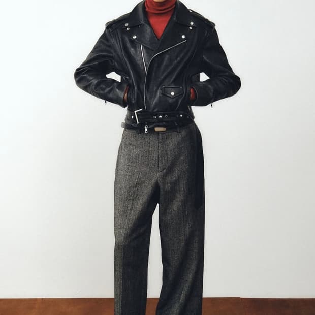 노이어 앤틱 카우 레더 크롭 라이더자켓(50)