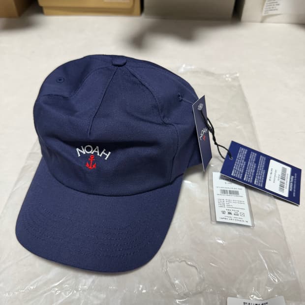 노아 모자 앵커로고 5패널 네이비