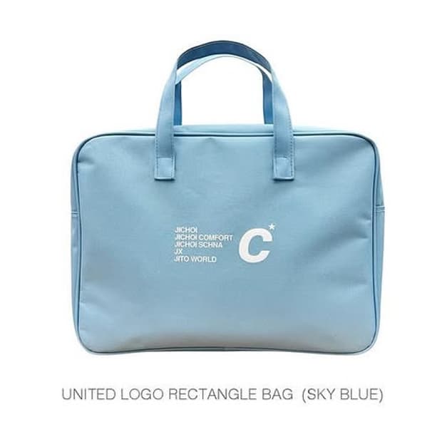 지초이 가방 유나이티드 로고 사각 백 (스카이블루)