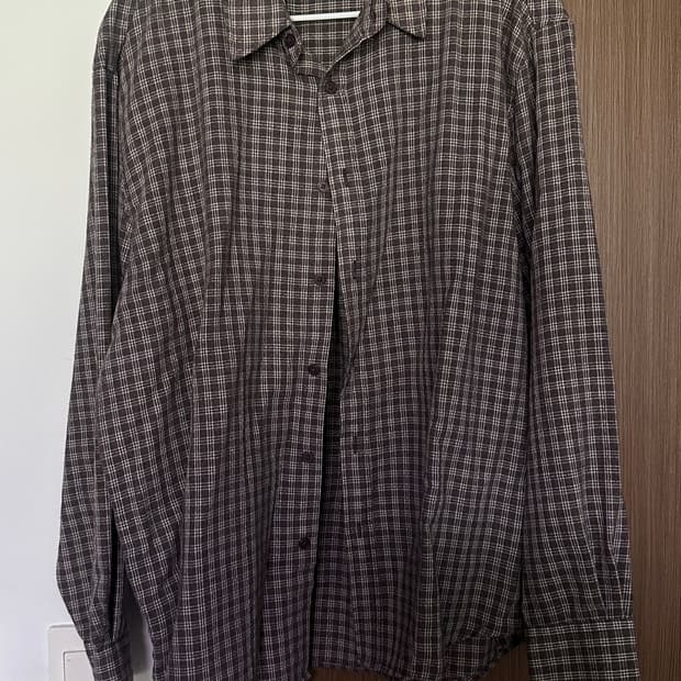 파브레가 루이 오버 체크 셔츠 (바이올렛)