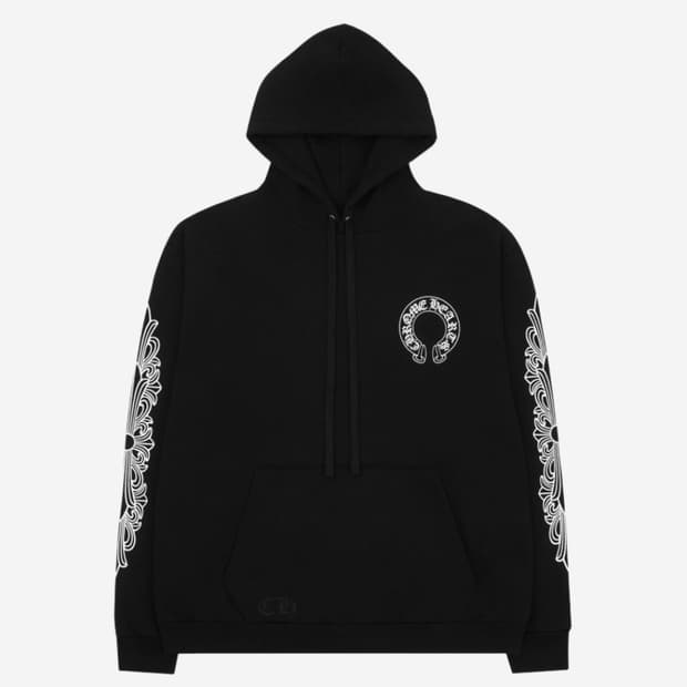 크롬하츠 플로랄 후드 블랙