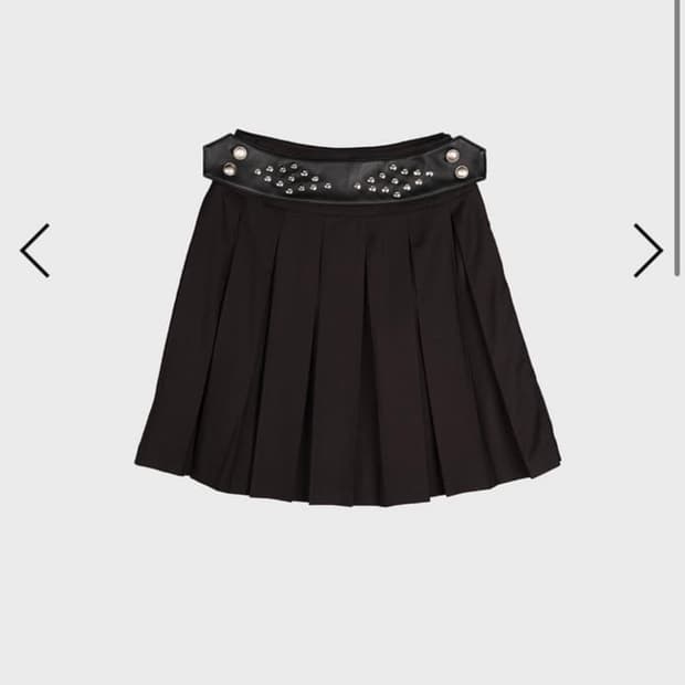 데어드 벨트 플리츠 스커트 m