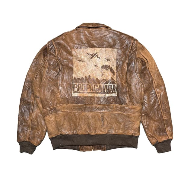 90s 헤비 리얼 레더 A2 플라이트 자켓