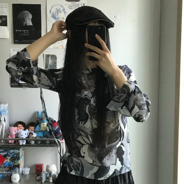 에스닉 패턴 셔링 7부 탑