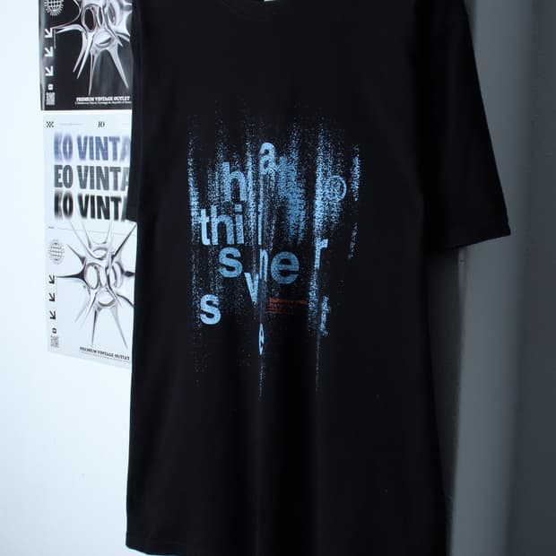 (L-XL) 디스이즈네버댓 반팔 티셔츠 빅로고 블랙 스트릿-H31122