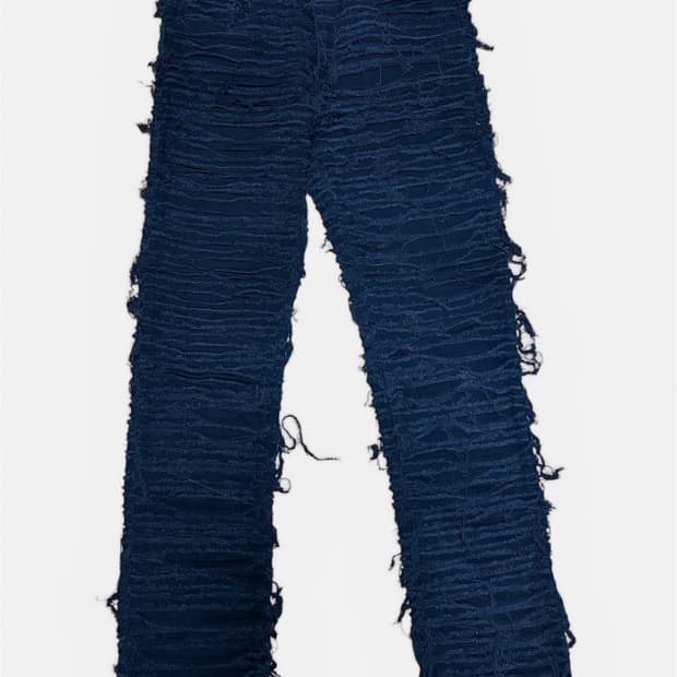 빈티지 그런지 데미지 데님팬츠