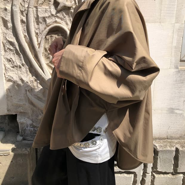 이세이미야케 아카이브 하이넥 패려슈트 자켓