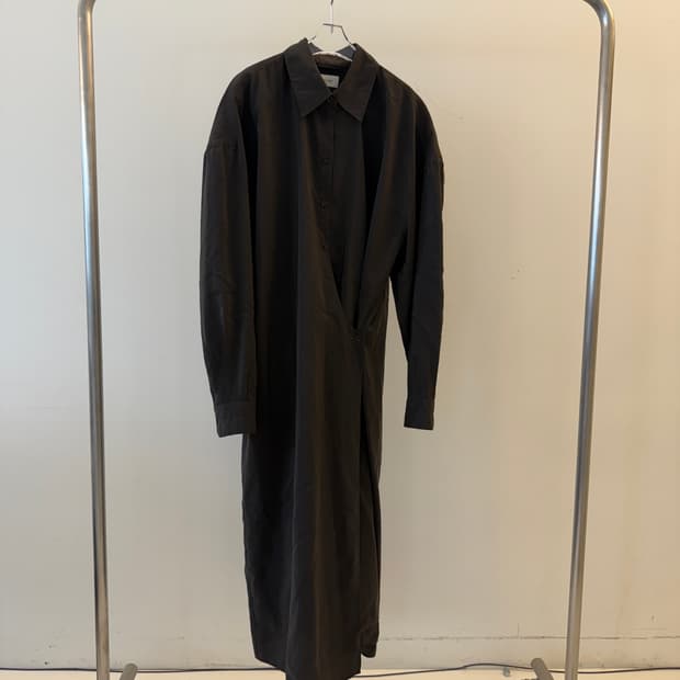 Lemaire 르메르 드라이실크 트위스트 셔츠 원피스 36