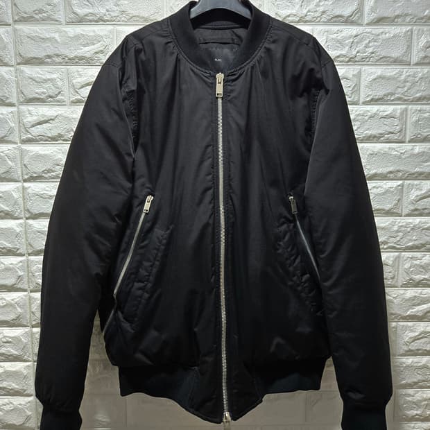 플랙 패딩 블루종 봄버 항공점퍼 L