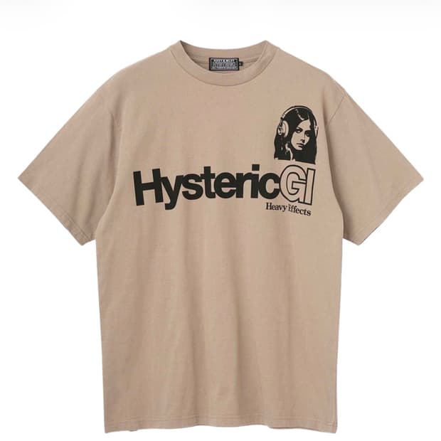 히스테릭글래머 Heavy Effects T-Shirt 베이지 M