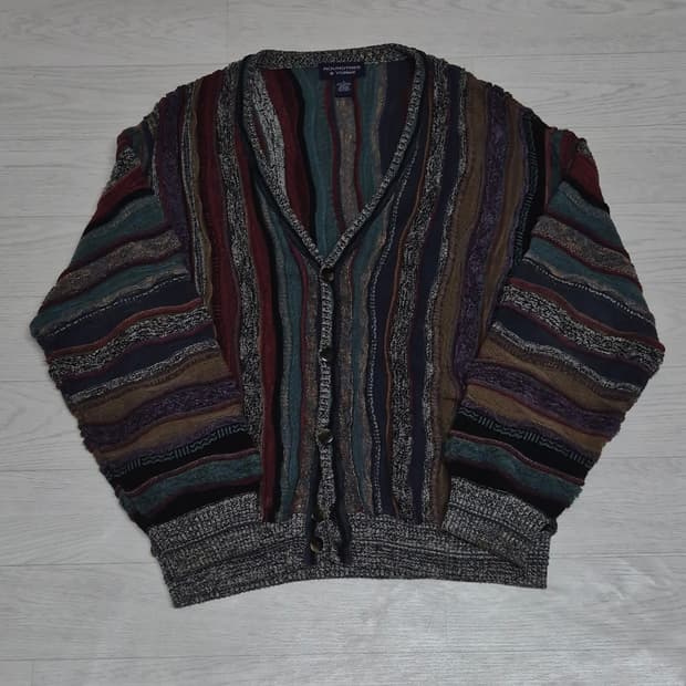 L) 케이블 멀티컬러 가디건
