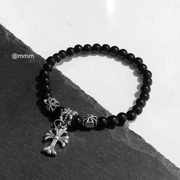 (Unisex) 크로스 스톤볼 팔찌2