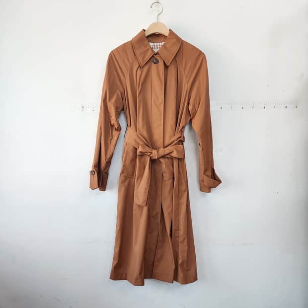셀럽샵 브라운 벨트 롱 트렌치코트