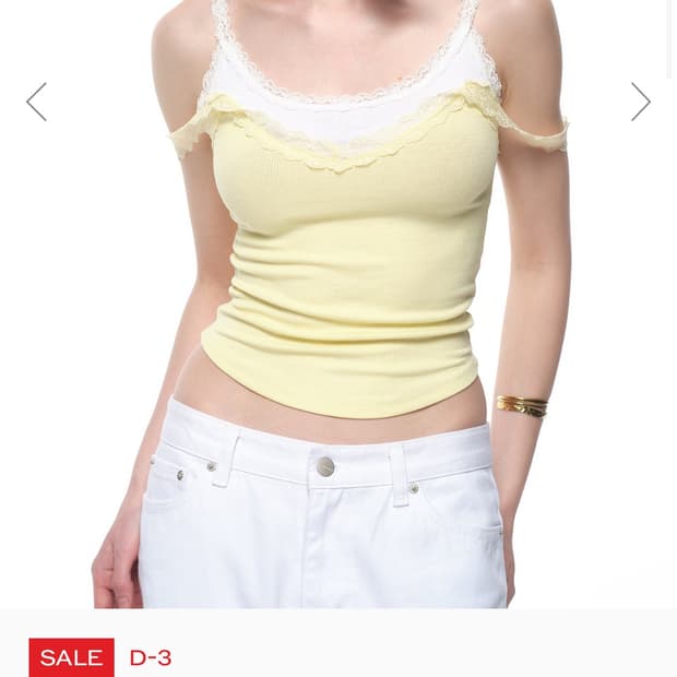 [새상품] 투머치택스 LAYERED LACE CAMI-TOP
