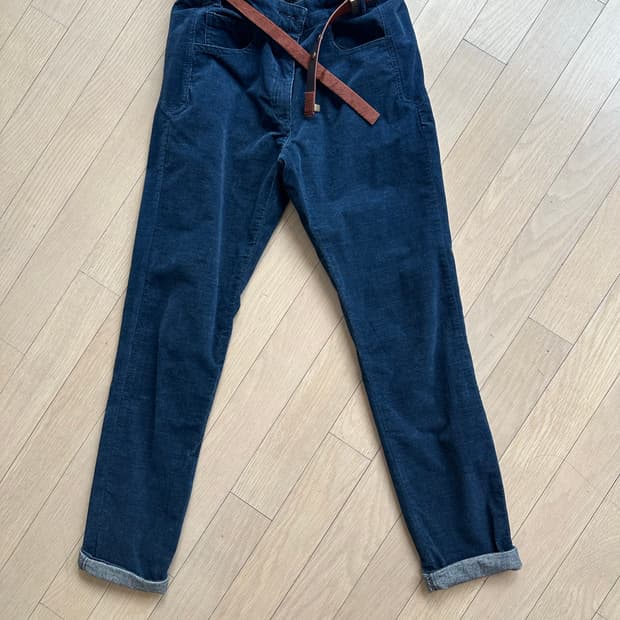 타임 24사이즈 코듀로이 청바지 데님 진 진청