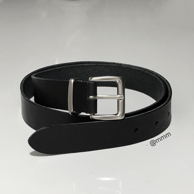 [Unisex] 실버링 가죽 벨트