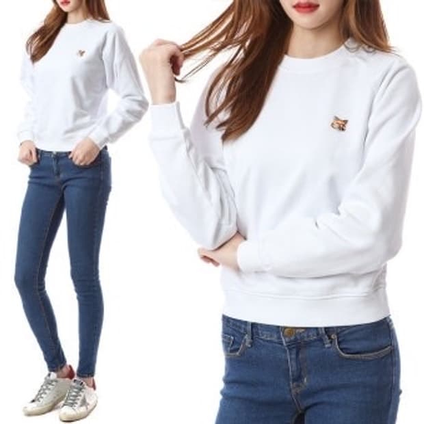 메종키츠네 폭스헤드 패치 맨투맨 여성