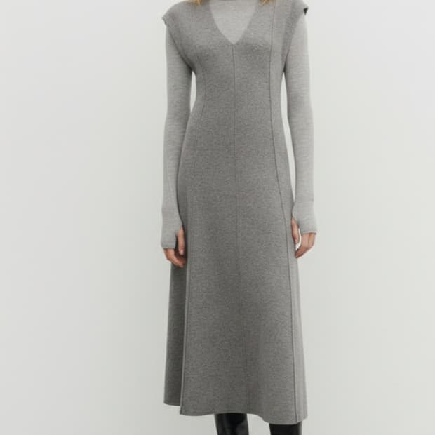 마시모두띠 스티치 디테일 플레어 롱원피스 M사이즈