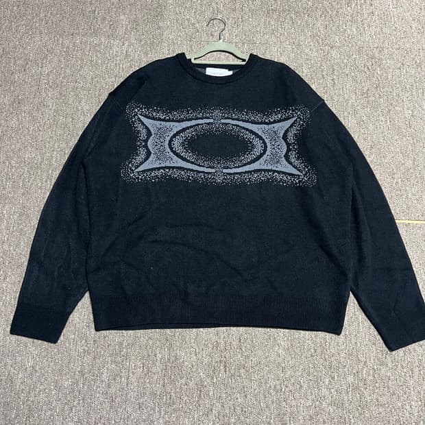 크리틱 블랙 니트 맨투맨 XL