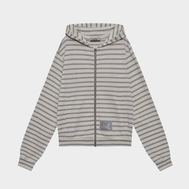 saros stripe zip-up - White(1)