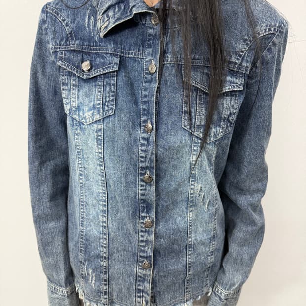 Cornflake hoodied denim jacket