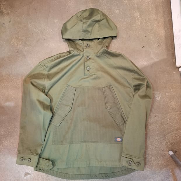 디키즈 밀리터리 카키 아노락 자켓