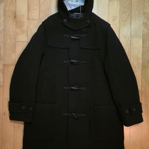 24/7 시리즈 울 더플 코트 블랙 M 새제품
