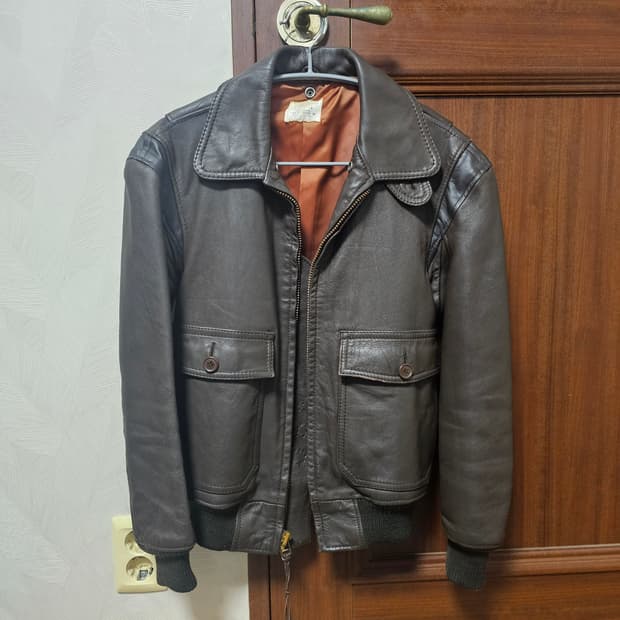 T&T G-1 A-2 고트스킨 가죽자켓 브라운