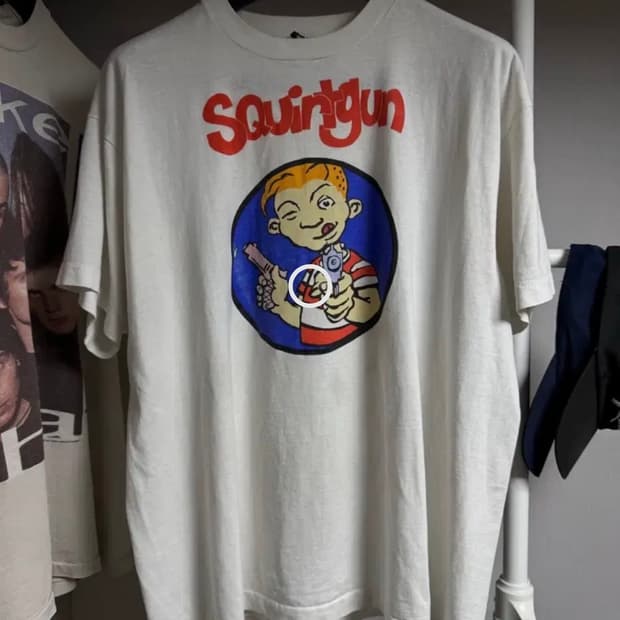 90s 빈티지밴드티 스쿼드건