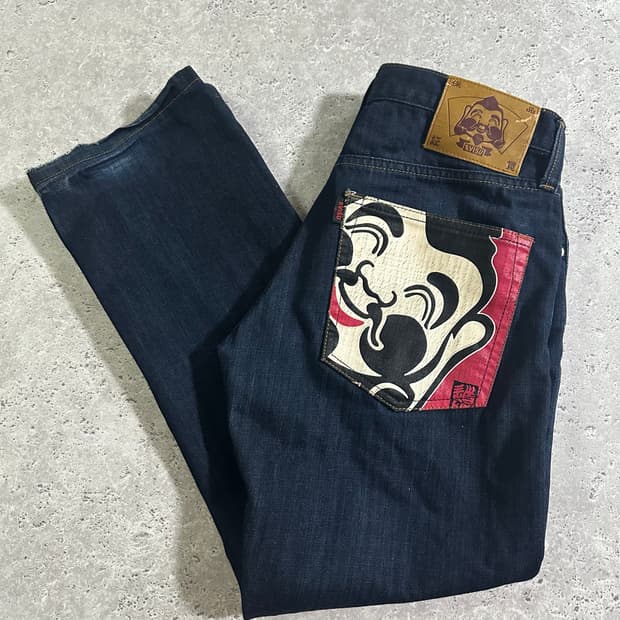 00s EVISU 올드스쿨 데님 팬츠 /707