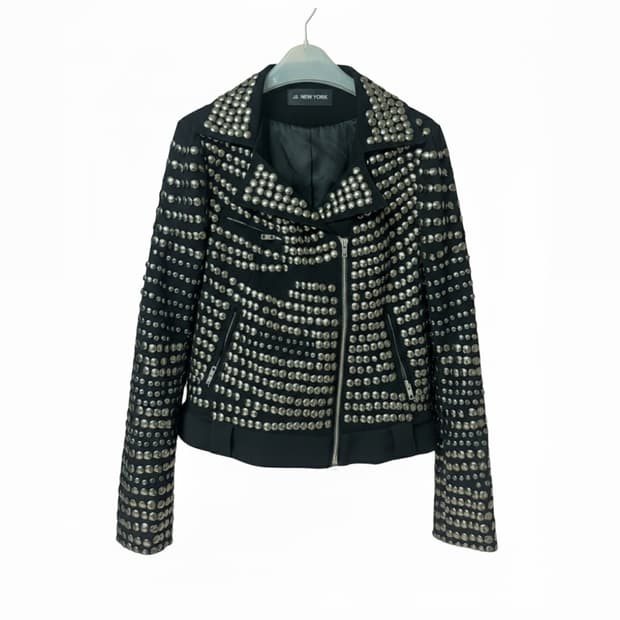 NEW YORK 블랙 스터드 라이더