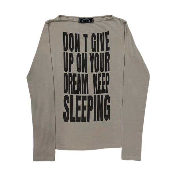 배드블러드 보트넥 루즈핏 롱슬리브 티셔츠 샌드 브라운 S