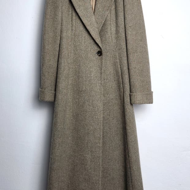 랄프로렌 이태리 알파카 램스울 헤링본 롱코트 2