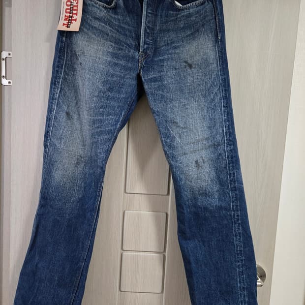 풀카운트 1344-0105 모어 댄 리얼 와이드 데님 인디고 블루