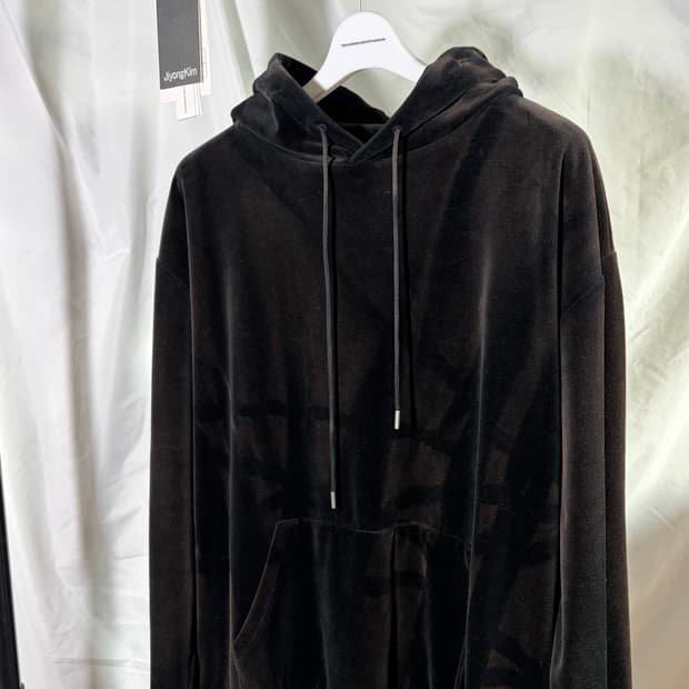 22SS 지용킴 벨벳 선페이드 후드티