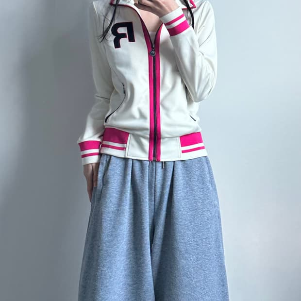 리복 자수로고 화이트 져지