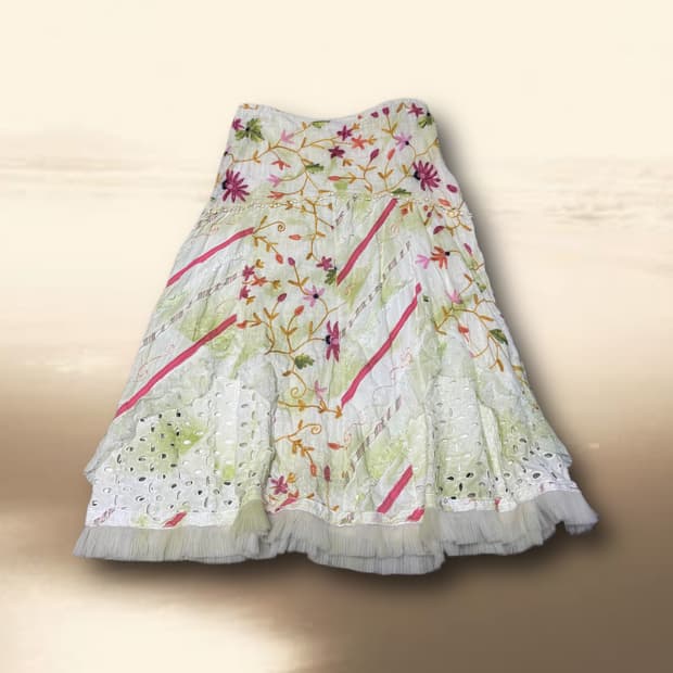 flower pattern skirt