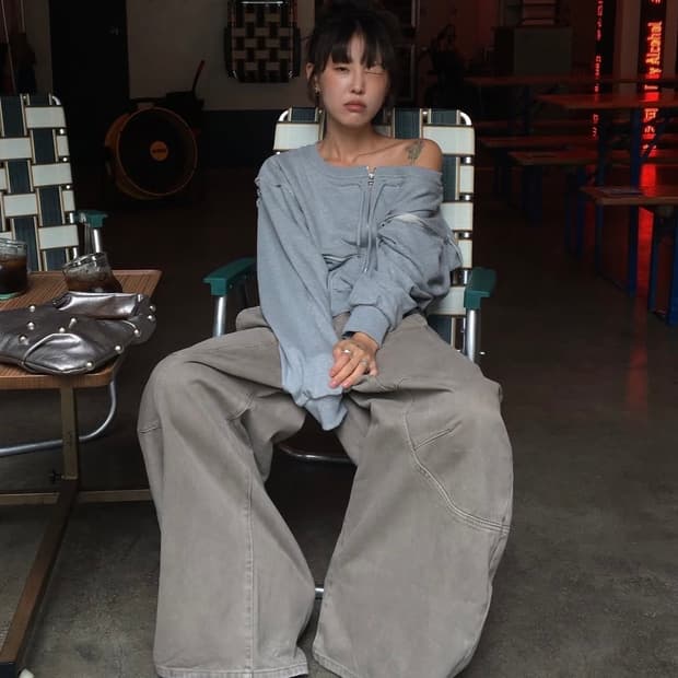 텍스처서울 그레이 후디 집업