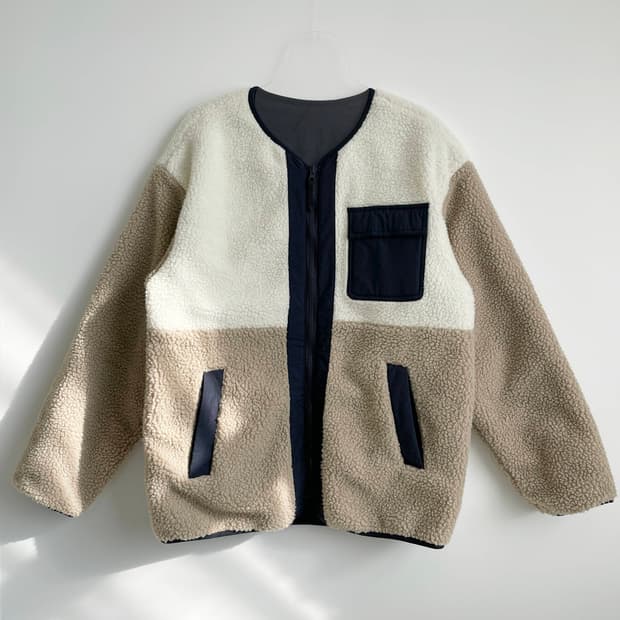 F2 NBA NYK KNICKS 플리스 퀼팅 리버시블 점퍼 M사이즈