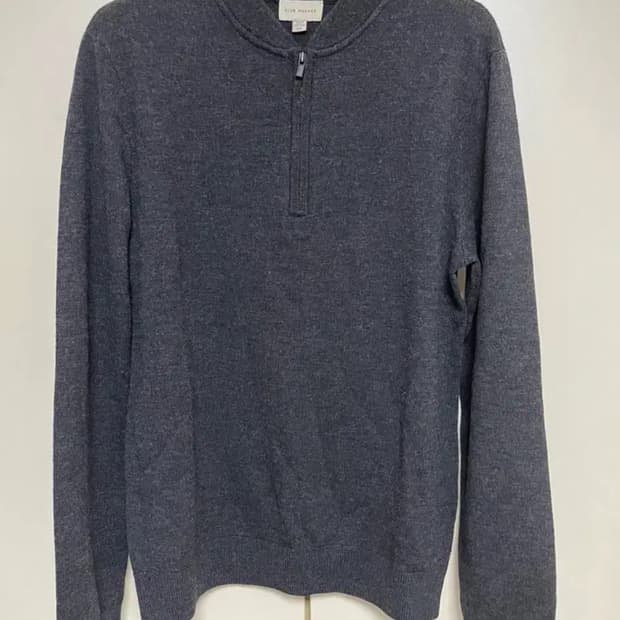 클럽모나코 남성 집업 니트 100% 울 (S size)