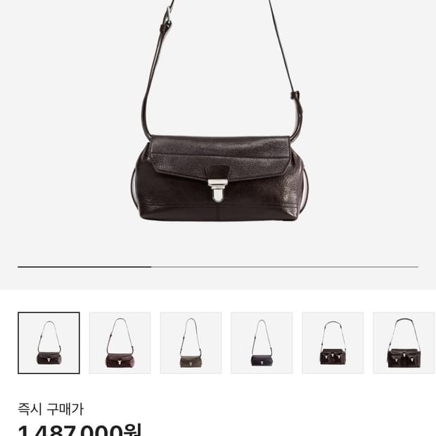 르메르 기어 글로시 베지터블 가죽 백 스몰 에스프레소
