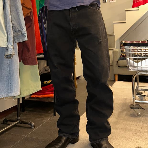 90’s Levi’s 501 denim black dyeing pants