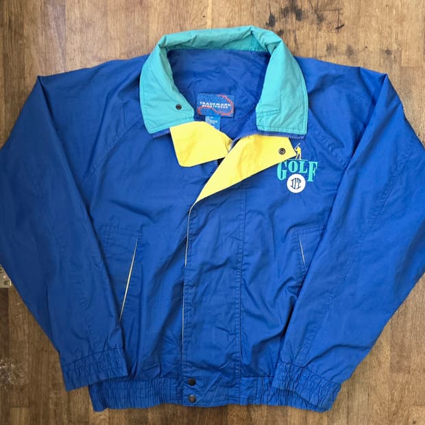 빈티지 블루종 자켓 바람막이 윈드브레이커 M ~L