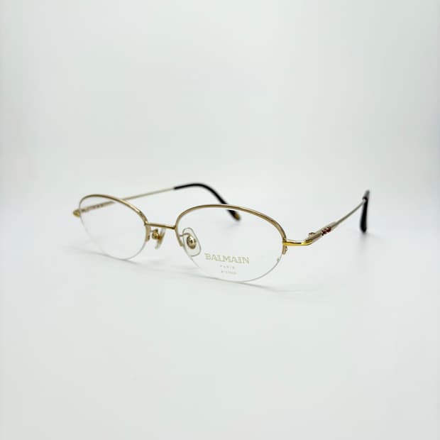 BALMAIN 발망 골드 오벌 반무테