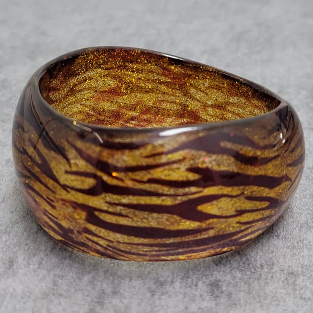 leopard glitter bangle