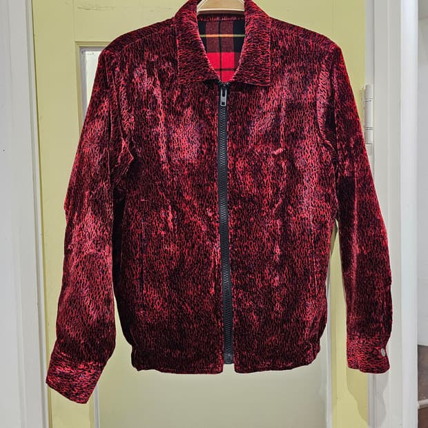 레드 벨벳 집업 블루종