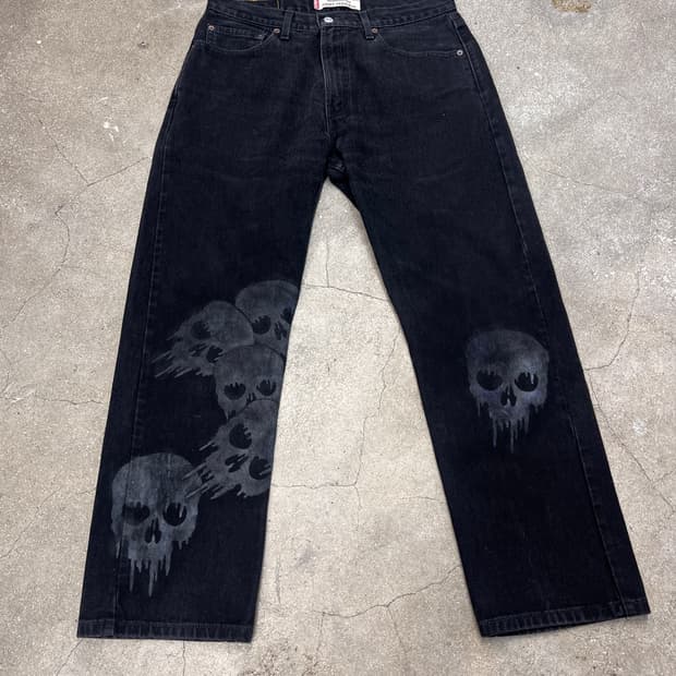 00‘s 리바이스505 캐나다 커스텀 블랙진 